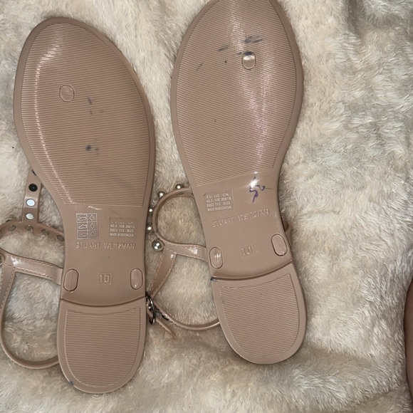 EUC Stuart Weitzman Goldie Embellished Sandals, Size 10 - Picture 4 of 12